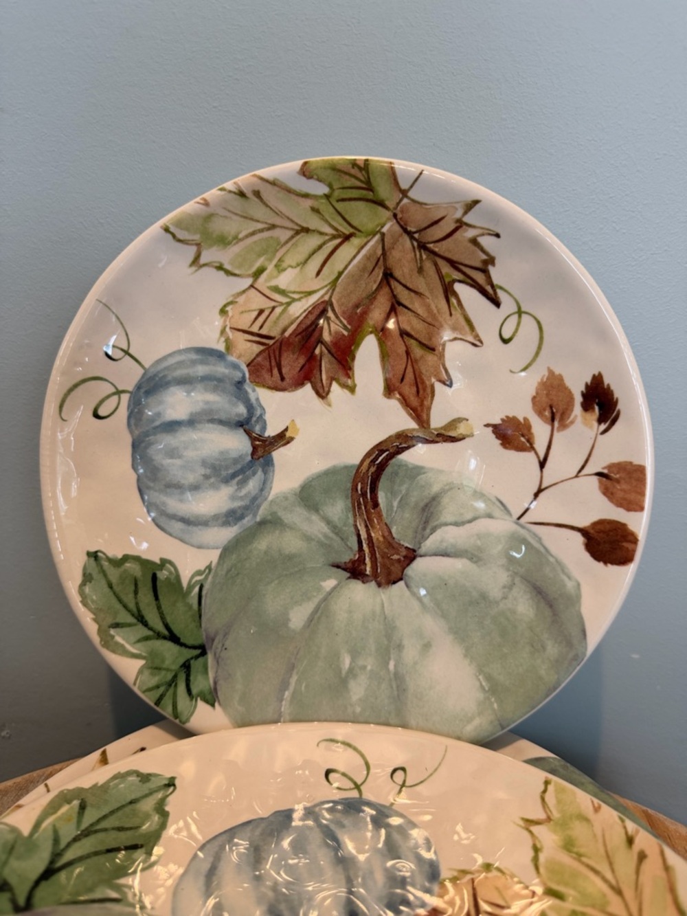 Robert Stanley 4 ceramic Fall Harvest Pumpkin Holiday Plates